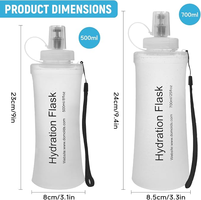 Soft Flask 700ML, TPU Collapsible Soft Water Bottle - Image 2
