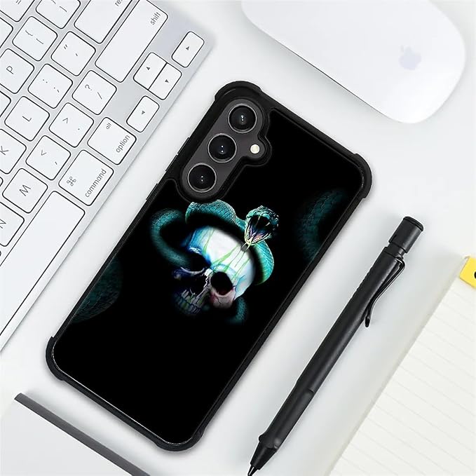 for Samsung Galaxy S23 FE Case, Skeleton Winding Snake Pattern Graphic Design - Image 7