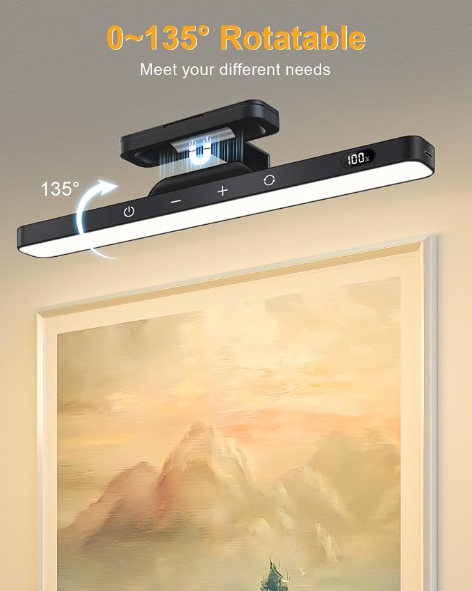 WILLED 5W Picture Lights, 3 Colors Rechargeable Battery Operated Picture Frame - Image 5