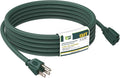 EP 15FT Green Outdoor Extension Cord, 16/3 SJTW Heavy Duty Waterproof, 3 Prong by ENERGYPRO