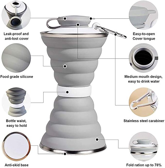 Collapsible Water Bottle, Camping Cup - Image 6