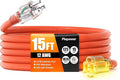 Outdoor Extension Cord 15 FT Waterproof, 12/3 Gauge Heavy Duty 3 Prong Power by Unknown