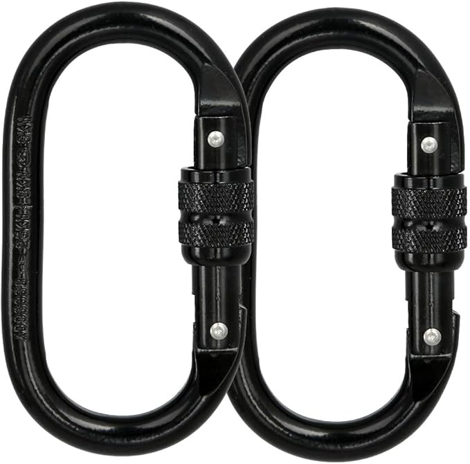 Heavy Duty Locking Climbing Carabiner Clip CE Rated 25 kN 5600 LB Rugged by BYANG