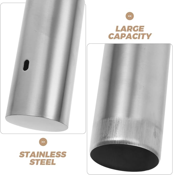 VILLCASE Stainless Steel Document Tube Birth Certificate Holder Waterproof - Image 2