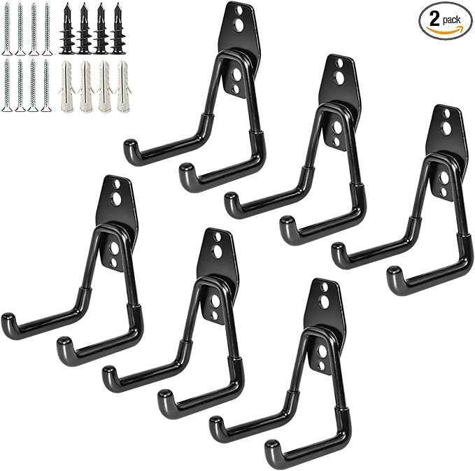 GeeWatom Garage Storage Utility Hooks，Garage Garden Tool Organizer，Steel Wall by GeeWatom