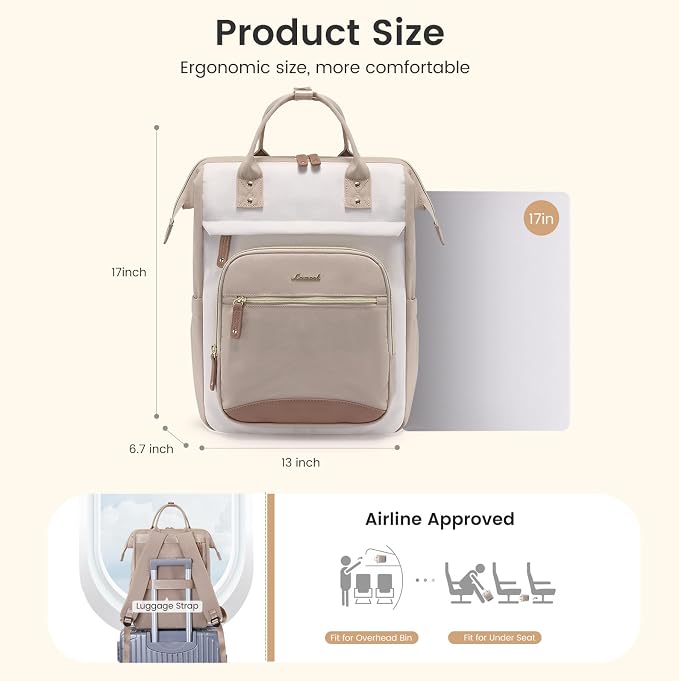 LOVEVOOK Laptop Backpack for Women Work Bag - Image 5