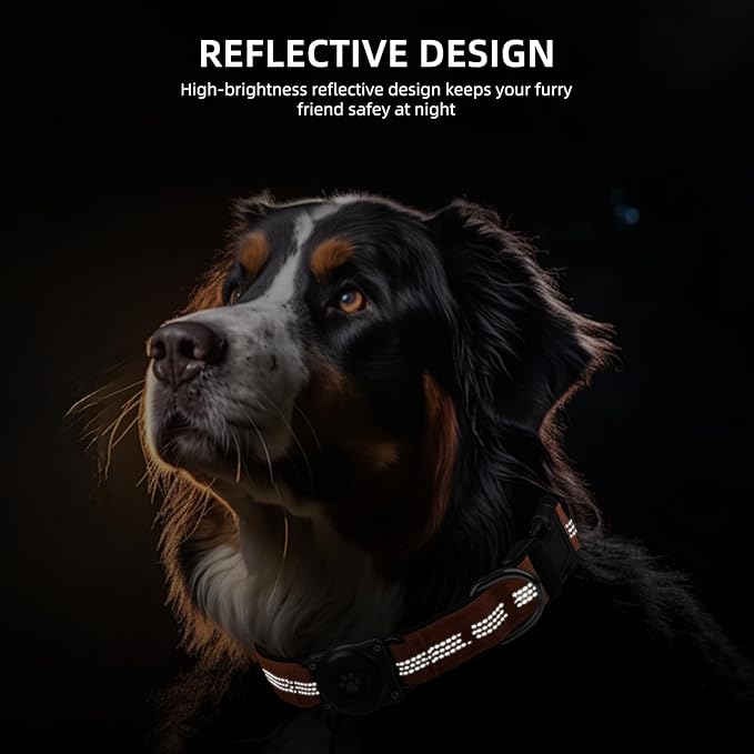 Upgraded AirTag Dog Collar, IP68 Waterproof Air Tag Dog Collar Holder, - Image 4