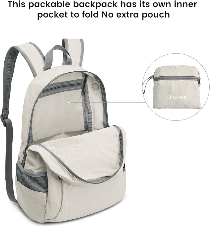 G4Free 20L Lightweight Packable Backpack Travel Hiking Daypack Foldable Backpack - Image 3