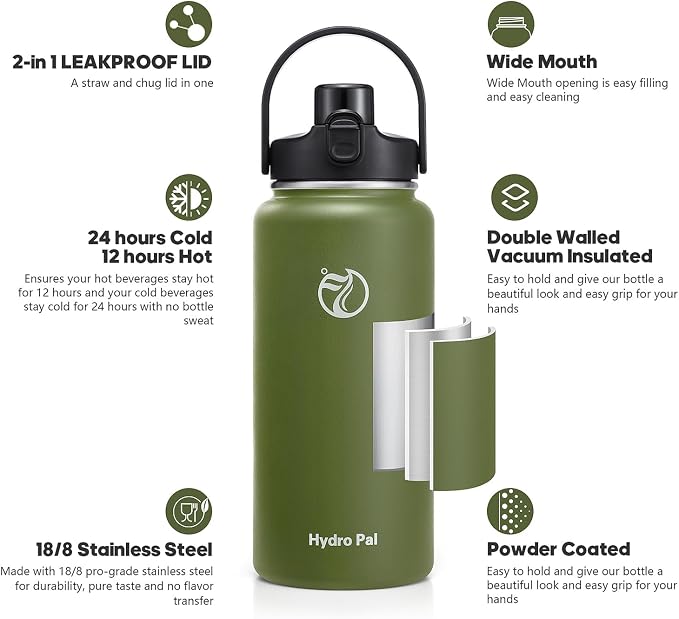64oz Half Gallon Insulated Water Bottle - Image 3