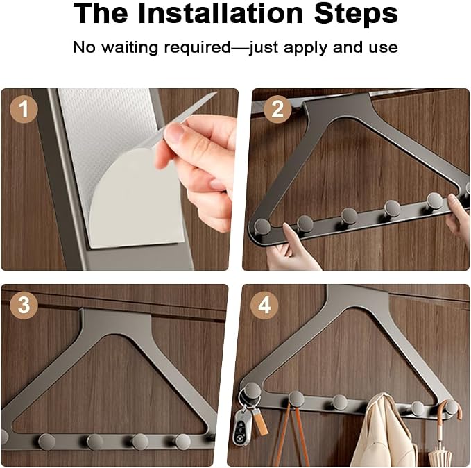 Over-The-Door Hanger Organizer, 2026 New Modern Over The Door Hanger Rack - Image 7
