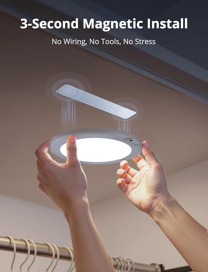 Combuh Battery Operated Shower Light Waterproof Inside, Rechargeable Motion - Image 4
