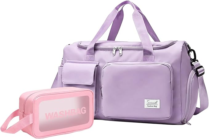 Suruid Gym Bag for Women Men, Travel Duffle Bag Large Capacity Carry On by SURUID