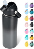 Fijinhom 18oz Insulated Stainless Steel Water Bottle, Wide Mouth Double Wall by Fijinhom