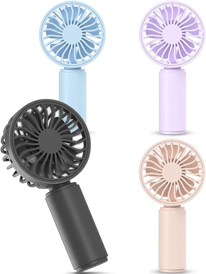JODNO Mini Portable Handheld Fan 4-Pack, USB Rechargeable Battery Powered Small by JODNO