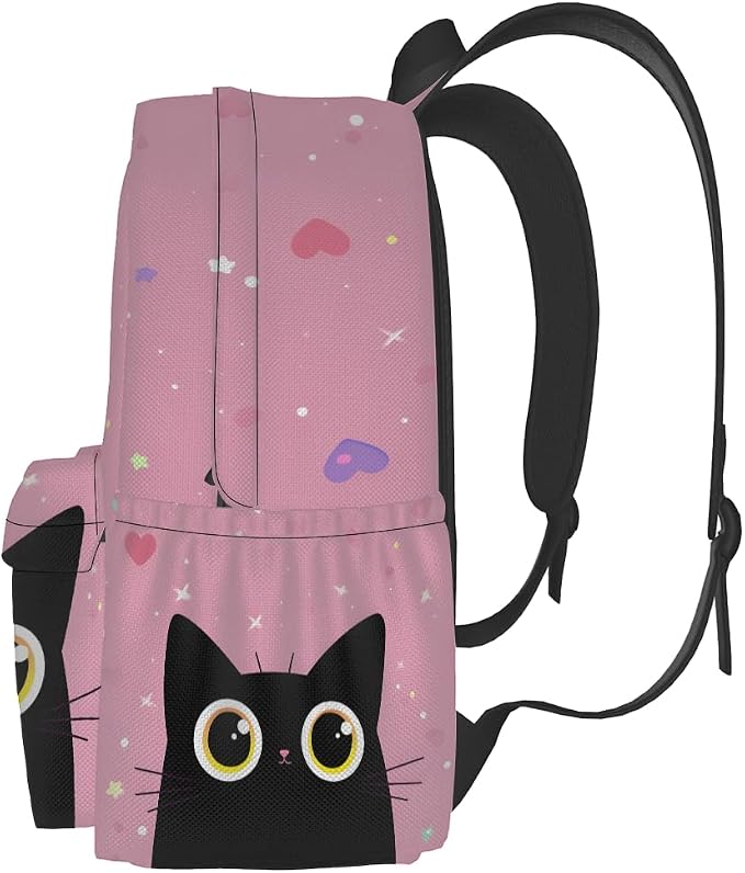 cfpolar 17 Inch Backpack Cute Cartoon Cats Laptop Bag Shoulder Bag School - Image 6