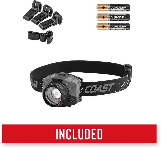 Coast® FL88 615 Lumen Tri-Color Pure Beam® Twist Focus™ LED Headlamp, Batteries - Image 7