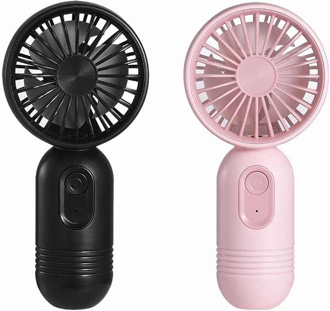 Mini Portable Fan 2 Pack, Cute Handheld Fan Battery Operated Lightweight Small by JODNO