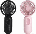 Mini Portable Fan 2 Pack, Cute Handheld Fan Battery Operated Lightweight Small by JODNO