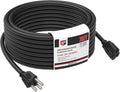 EP 75FT Black Outdoor Extension Cord, 16/3 SJTW Heavy Duty Waterproof, 3 Prong by ENERGYPRO