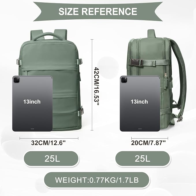 coowoz Travel Backpack For Women Men, Carry On Backpack, Hiking Backpack - Image 4