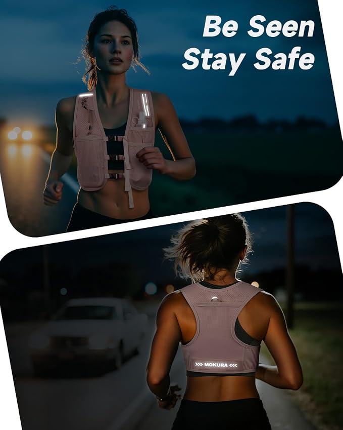 MOKURA Running Vest for Women Men, Lightweight Hydration Vest - Image 6