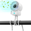 multifunctional USB rechargeable portable stroller small fan 4 speed 6600rpm by AaoLin