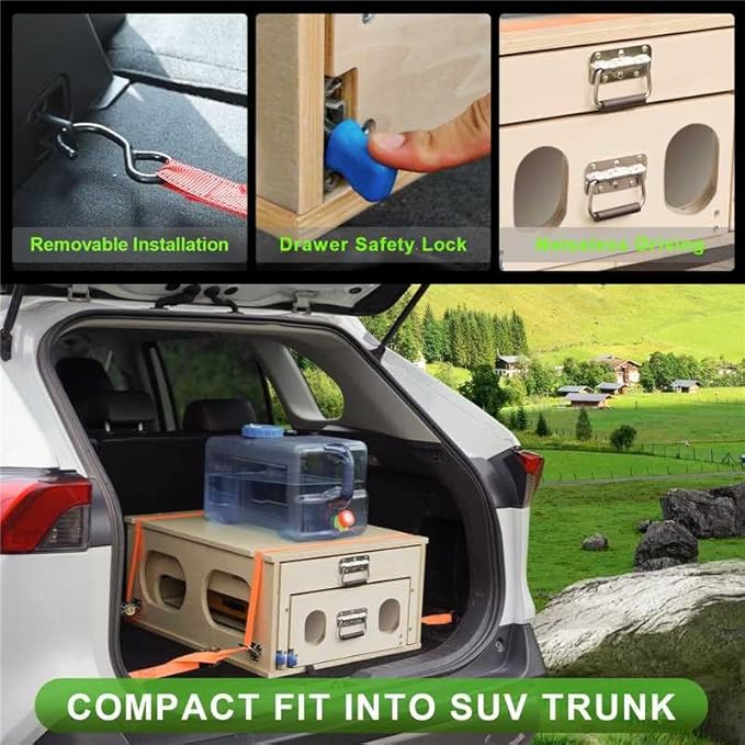 Overland Kitchen Slide-Out System, All-in-One Camp Kitchen Box - Image 3