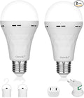 Ostwiki 2 Pack Emergency Rechargeable Light Bulbs, Battery Operated Backup by OstwikiDecorationLights