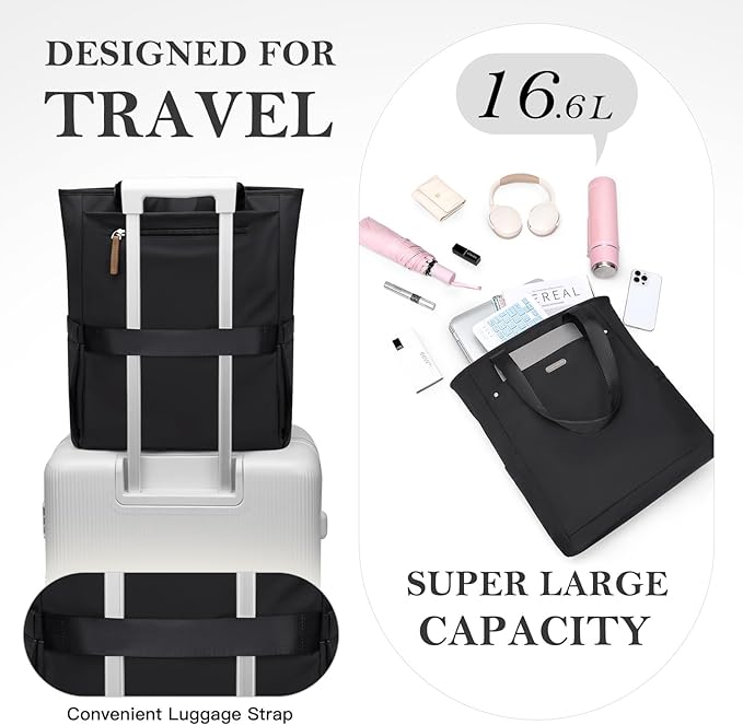 Convertible Laptop Backpack for Women Men Carry on Tote Backpack Teacher - Image 5