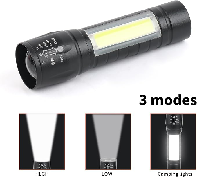 5 Pack Mini Small Pocket LED Flashlight USB-C Rechargeable High Lumens Bright - Image 4