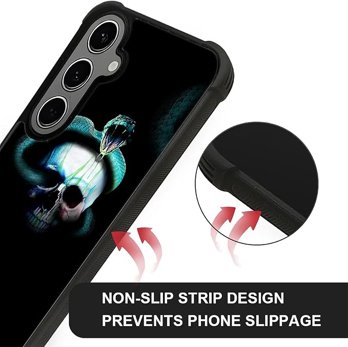 for Samsung Galaxy S24 S25 Plus Case, Skeleton Winding Snake Pattern Graphic - Image 5
