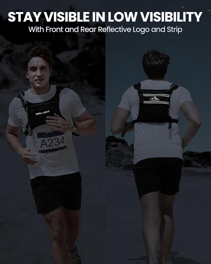 Zelvot Running Vest with 1L Water Bladder, USA Original Patent, Adjustable - Image 5