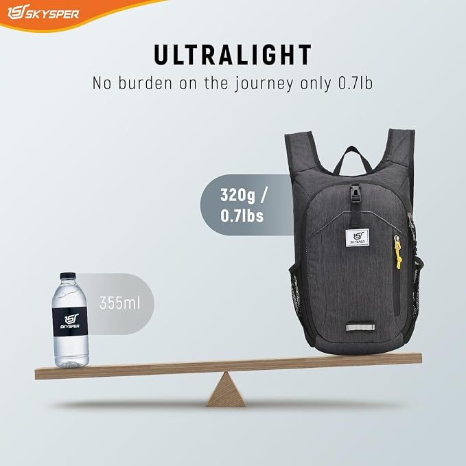 SKYSPER 10L Hiking Backpack Small Foldable Daypack Packable Lightweight Hiking - Image 4
