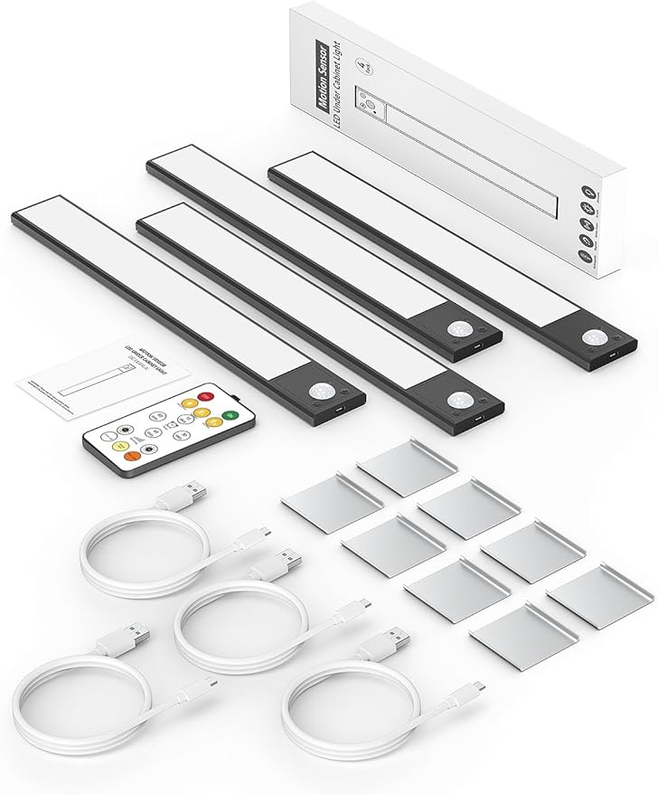 12" Ultra-Thin Under Cabinet Lighting Wireless, Aluminum Alloy Under Counter - Image 7