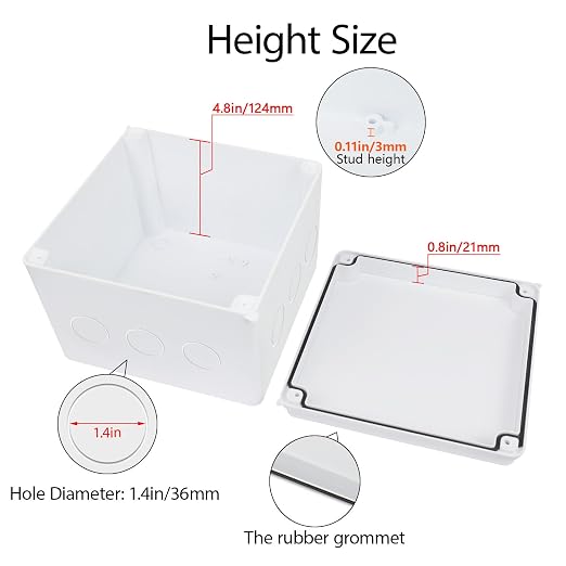 LeMotech Junction Box, Electrical Box IP65 Water Resistant Dustproof ABS - Image 6