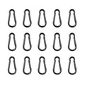 Black Carabiner, Heavy Duty Galvanized Steel Spring Snap Hook Carabiner Clips by High-PQ
