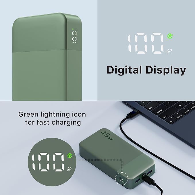 NOBIS Portable Charger, 20000mAh Power Bank, 45W Power Bank Fast Charging - Image 6