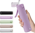 9oz Small Water Bottles with Straw, Mini Water Bottle with One-Hand Open Design by Exllena