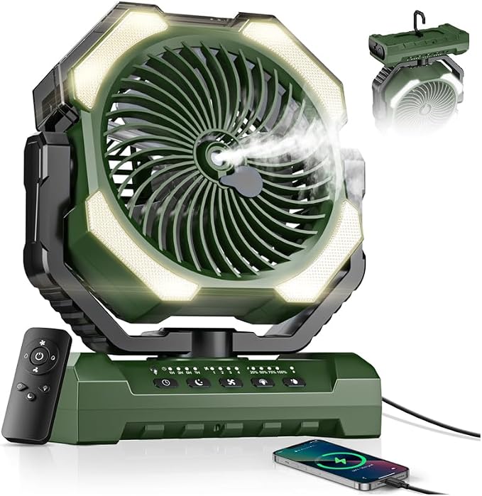 Misting Fan, Portable Camping Fans by Coolice
