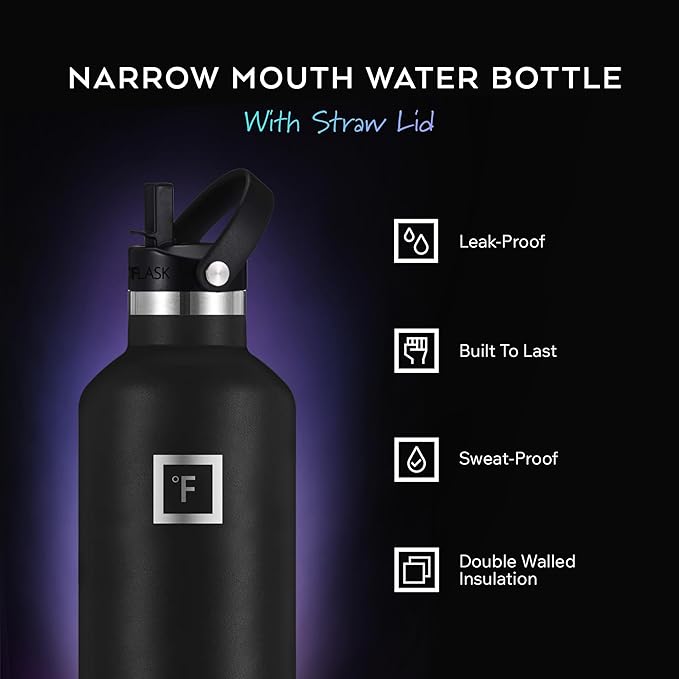 IRON °FLASK Camping & Hiking Hydration Flask - 32 oz Twilight Blue - Image 2