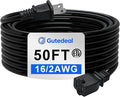 Extension Cord 50 Ft-2 Prong Outdoor Extension Cord, 16AWG 13A 1625W Waterproof by Gutedeal