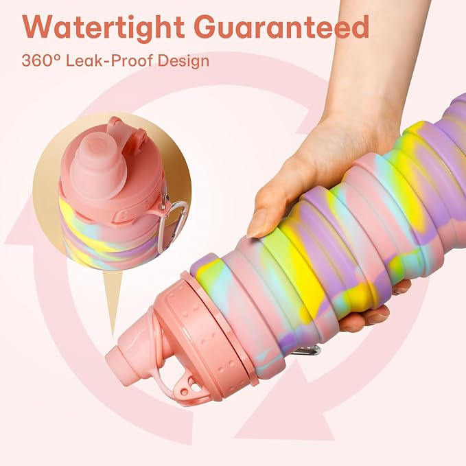 Collapsible Water Bottles for Travel, Foldable Sports Water Bottle for Kids - Image 4
