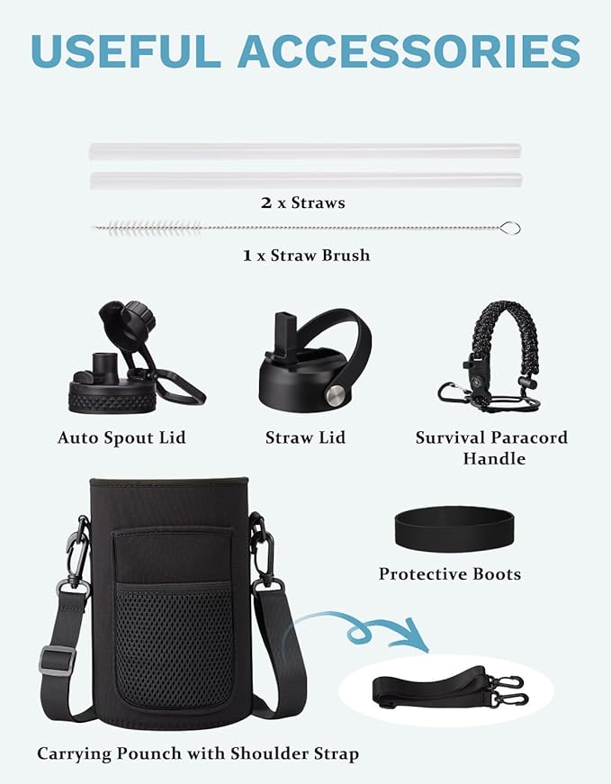 BENZZO 64 oz Water Bottle Insulated - Image 7