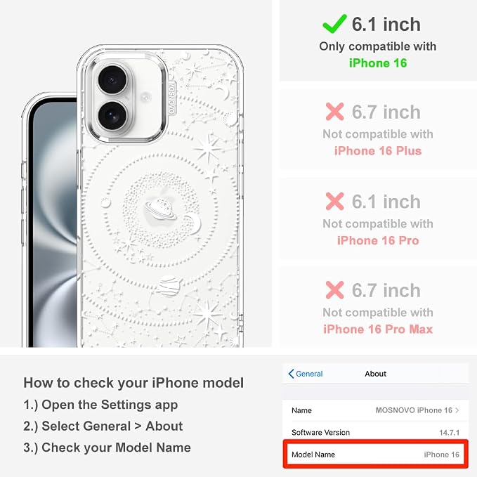 MOSNOVO Case for iPhone 16 - Image 2