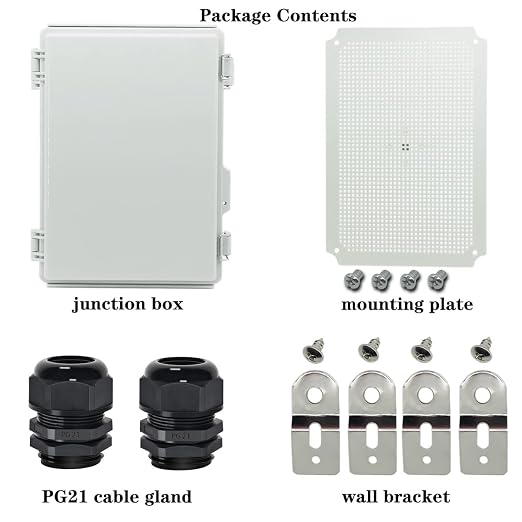Zulkit Junction Box, IP67 Waterproof Electrical Box Hinged Cover Stainless - Image 6