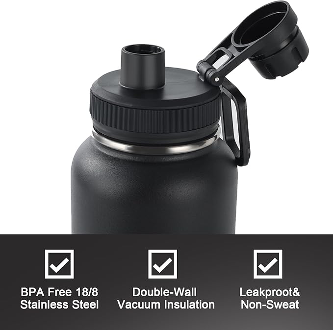 Navigate 32 oz Insulated Stainless Steel Sports Water Bottle - Image 4