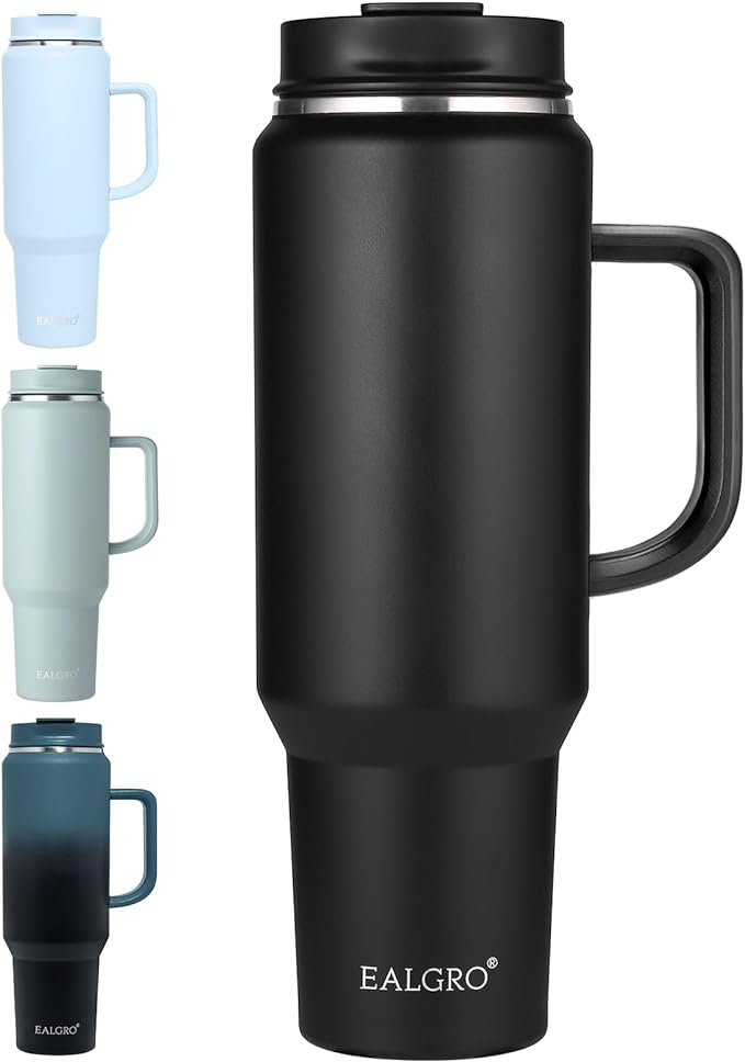 EALGRO 50 oz Tumbler with Handle, Insulated Tumblers with Lid and Straw by EALGRO