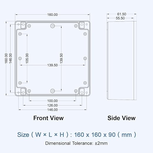 LeMotech Electrical Box Clear Cover Project Box IP65 Waterproof Junction Box - Image 8