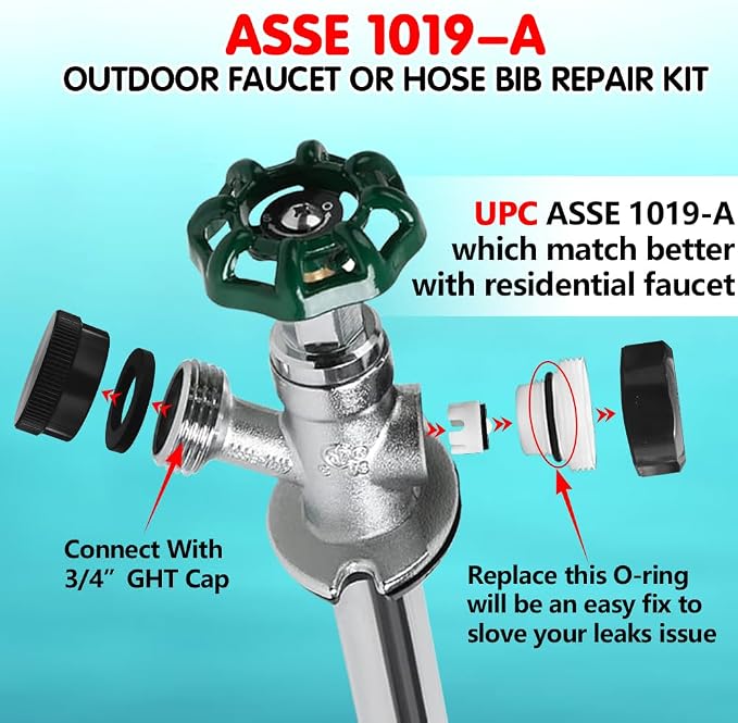 UPC ASSE 1019 A Repair kit, Outdoor Hose Bib or Faucet Repair Kit - Image 5