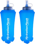 Azarxis TPU Soft Flask Collapsible Water Bottles BPA-Free 250ml 350ml 500ml by DesignedforOutdoorSports
